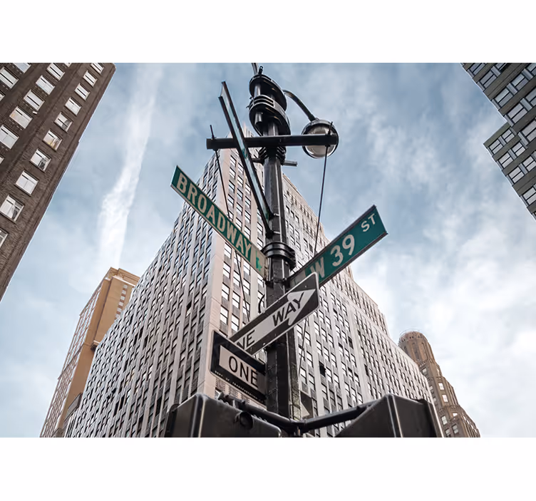 Rolo zavesa za spalnico nyc ulica broadway design - TenStickers