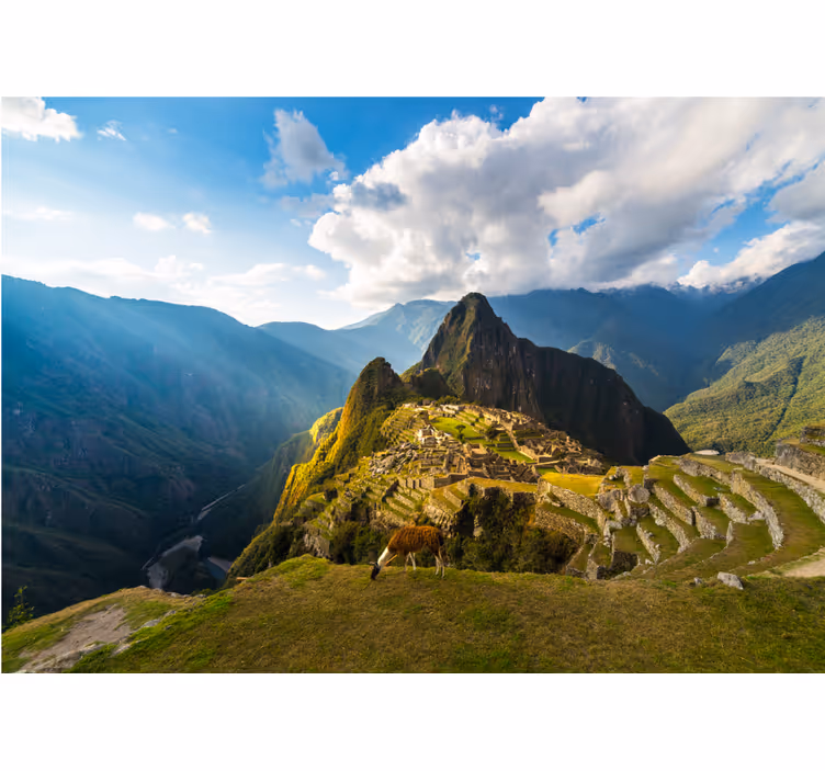 Rolo zavesa za spalnico z razgledom na machu picchu - TenStickers