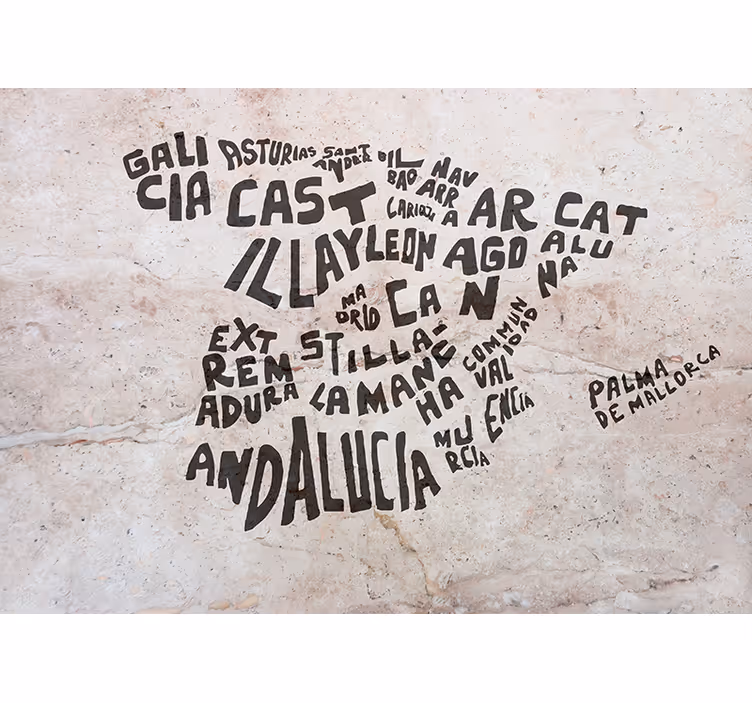 Rolo zavesa za spalnico marmorasta tekstura španske karte - TenStickers