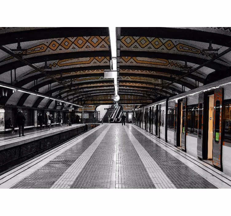 Rolo zavesa za spalnico 3d slika metro postaje - TenStickers