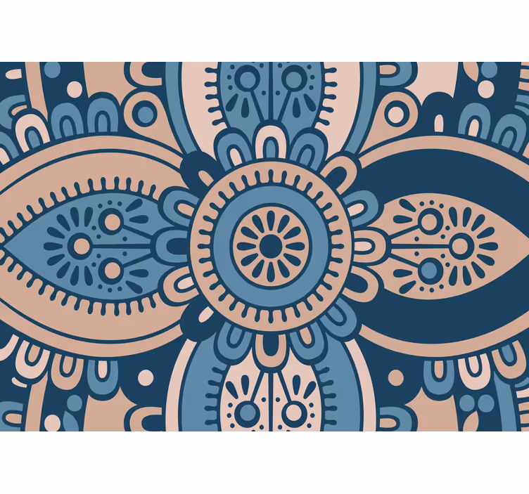 Rolo zavesa za spalnico modra cvetna mandala - TenStickers