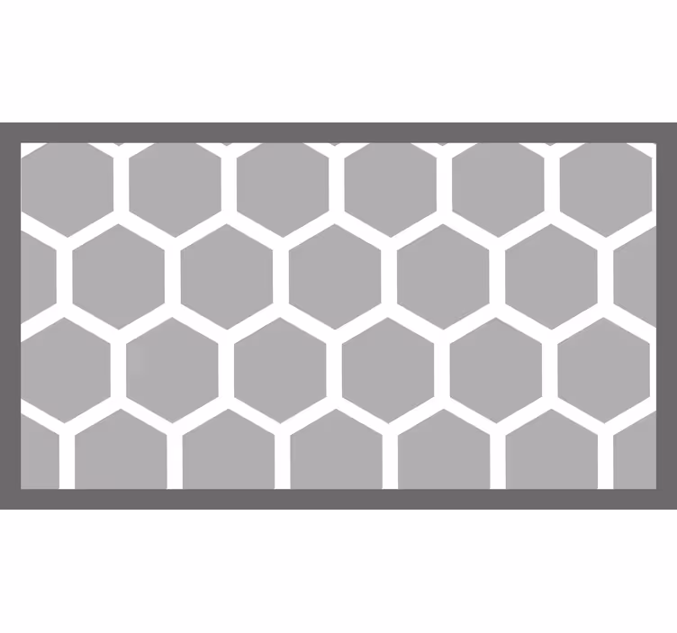 Sivo rolo zaveso z belimi geometrijskimi petkotniki - TenStickers