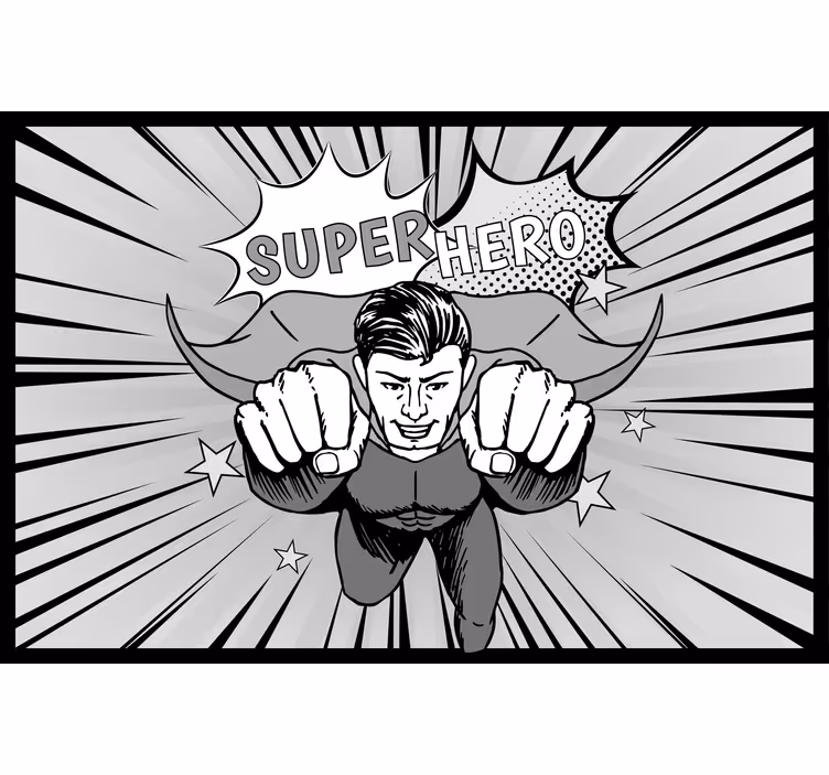 Sivo rolo zaveso čudovit dizajn superjunaka - TenStickers