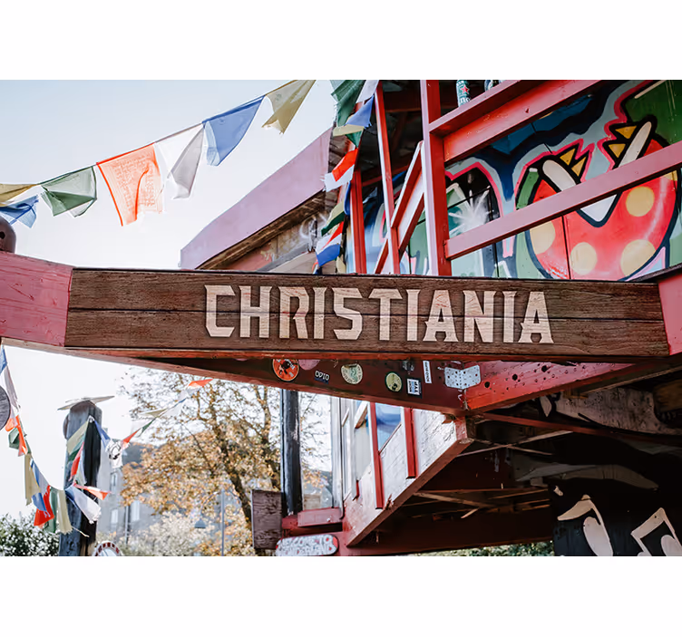 Rolo zavesa za spalnico vhod v christianijo v københavnu - TenStickers