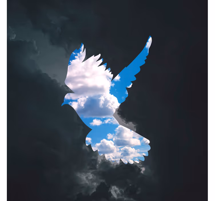 Rolo zavesa za dnevno sobo ptica renéja magritta - TenStickers