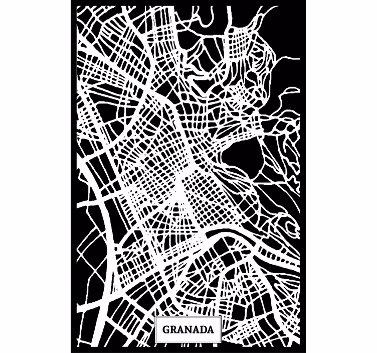 Rolo zavesa za dnevno sobo topografska karta granada - TenStickers
