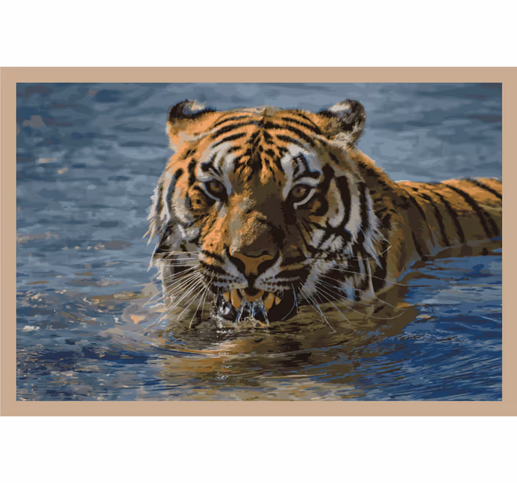 Rolo zavesa za spalnico tiger plavanje - TenStickers