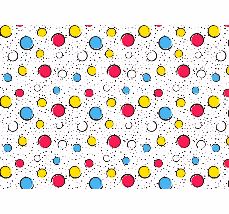 Rolo zavesa za spalnico večbarvni pikice - TenStickers