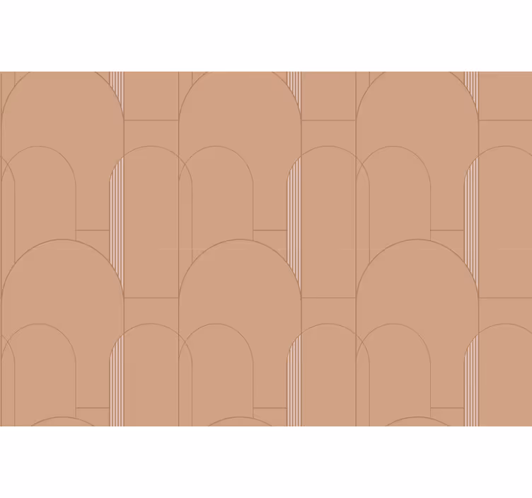 Rolo zavesa za spalnico terakota geometrijski krožni vzorec - TenStickers