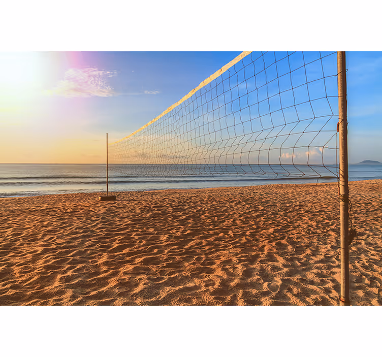 Rolo zavesa za spalnico rdeča valovna plaža - TenStickers