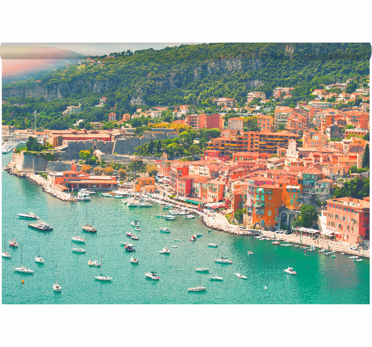Rolo zavesa za spalnico čudovita plaža francoske riviere - TenStickers