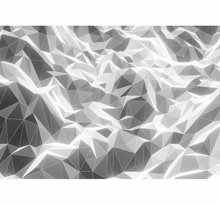 Bela rolo zavesa sivo geometrijski vzorec gora - TenStickers