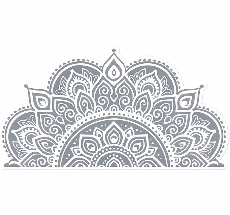 Bela rolo zavesa pol mandala dizajn - TenStickers