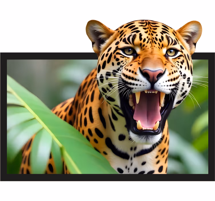 Rolo zavesa za dnevno sobo leopard v okvirju - TenStickers
