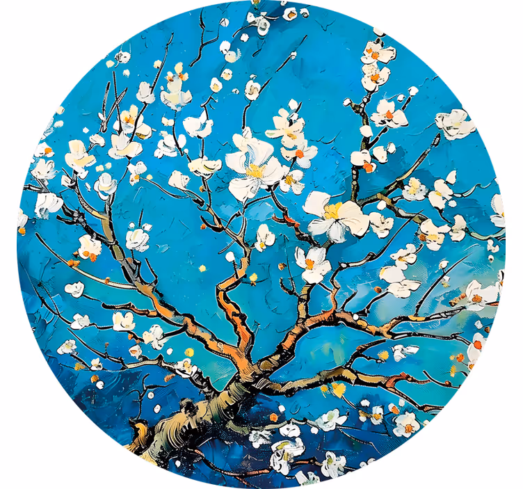 Rolo zavesa za spalnico z modrim cvetličnim vzorcem - TenStickers