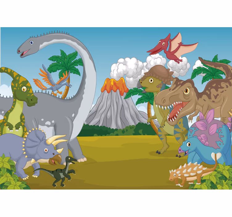 Otroška rolo senčila z okrasnimi dinozavri - TenStickers