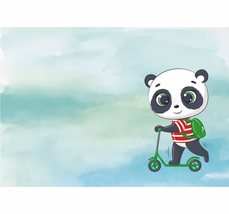 Otroška rolo senčila panda italijanska majica - TenStickers