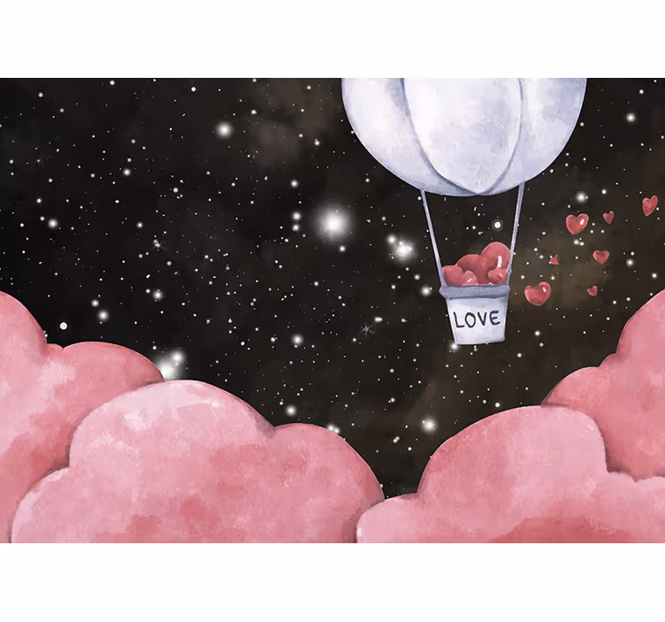 Otroška rolo senčila z romantično ilustracijo balonov - TenStickers