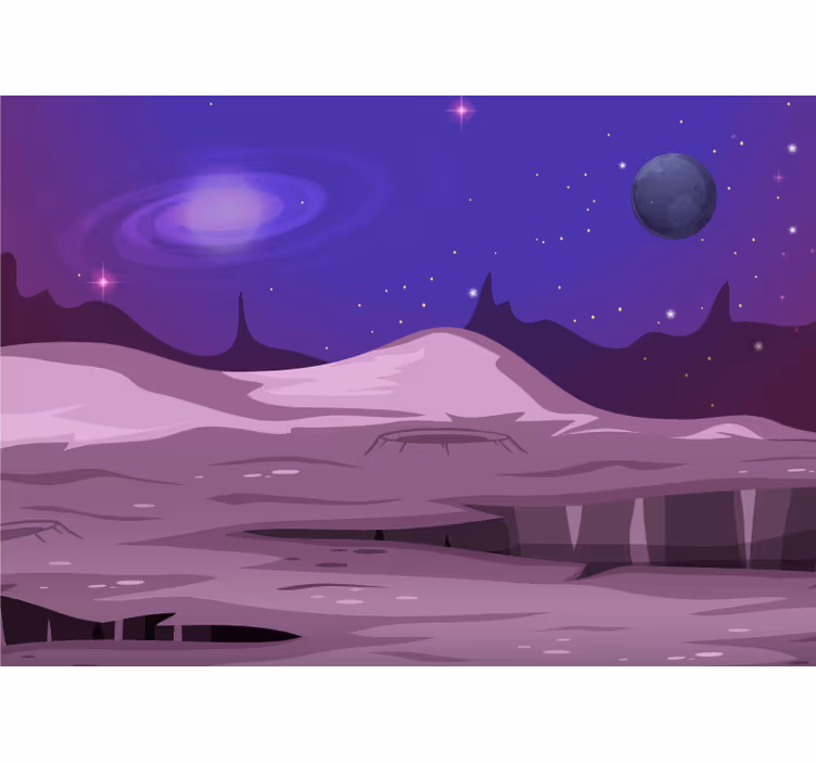 Otroška rolo senčila pokrajina tuje planete - TenStickers