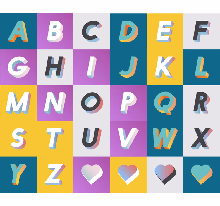 Otroška rolo senčila pisani abecedni prostor - TenStickers