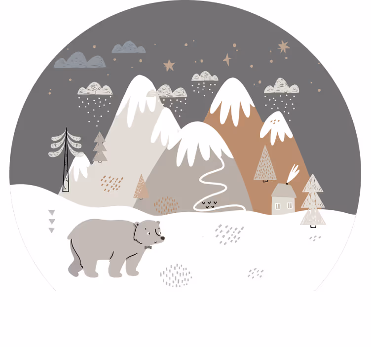 Otroška rolo senčila divje živali nordijskega stila - TenStickers