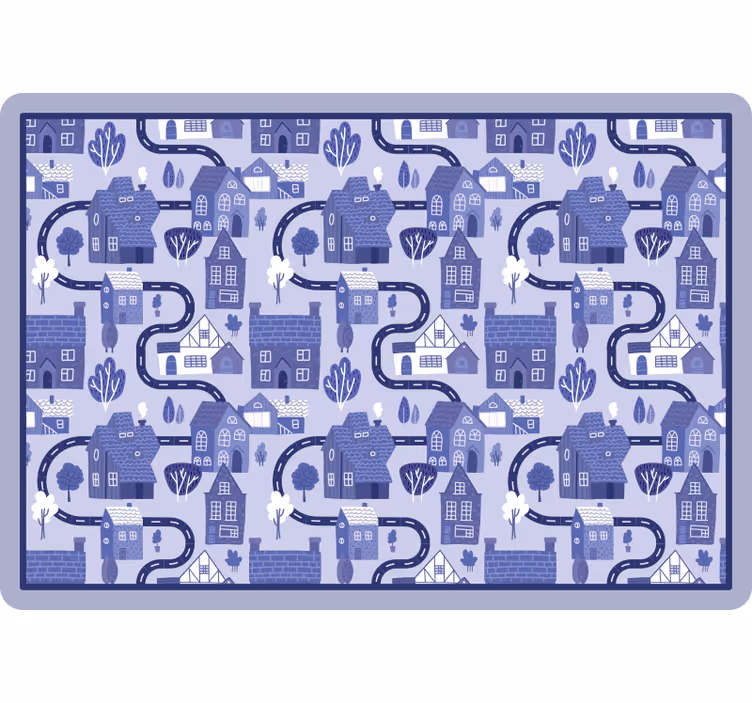 Otroška rolo senčila nordijska modra vas - TenStickers