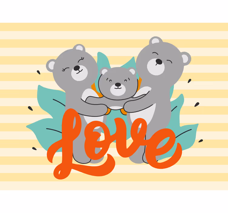 Otroška rolo senčila s tremi ljubkimi medvedki - TenStickers