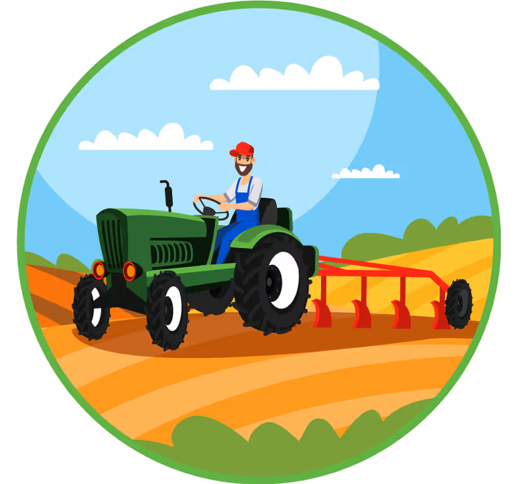 Otroška rolo senčila traktor za oranje - TenStickers