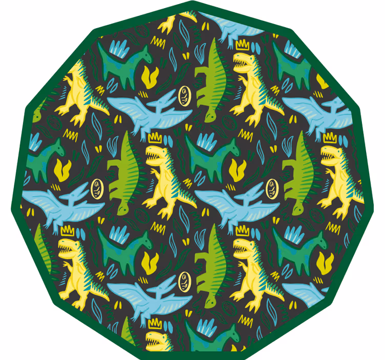 Otroška rolo senčila z vzorcem zelenih dinozavrov - TenStickers