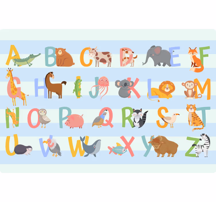 Otroška rolo senčila abeceda s številkami - TenStickers
