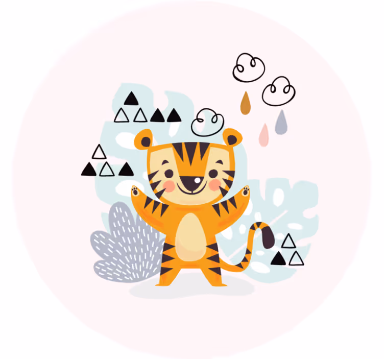 Otroška rolo senčila risba tigra - TenStickers
