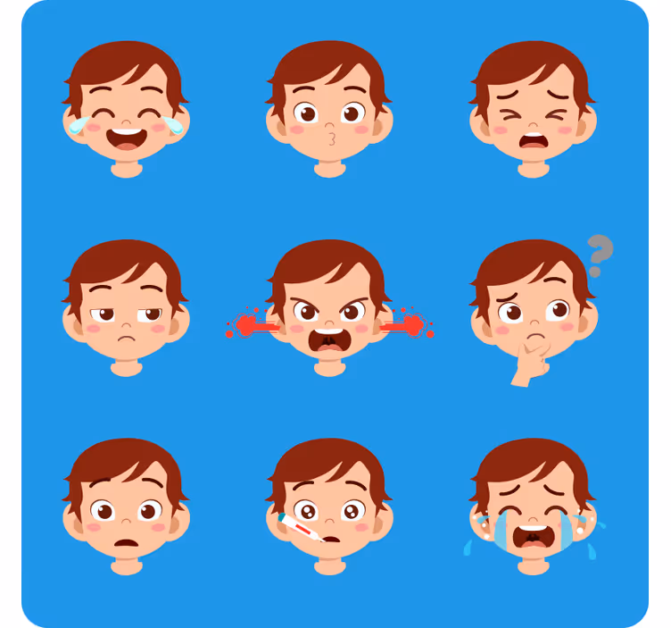 Otroška rolo senčila čustva otrok - TenStickers