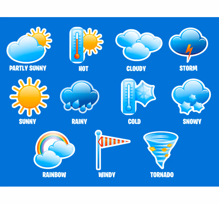 Otroška rolo senčila vremenske razmere - TenStickers