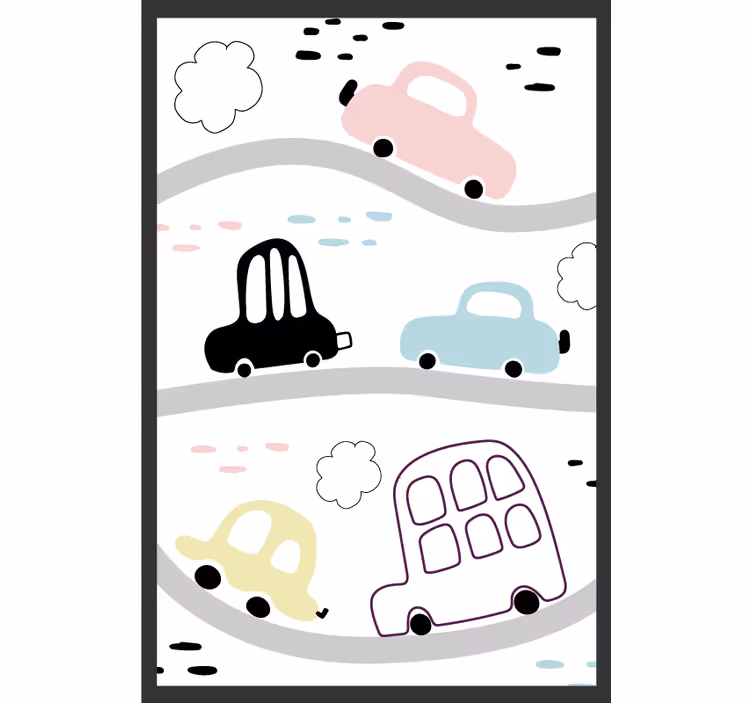 Otroška rolo senčila vozila in ceste - TenStickers