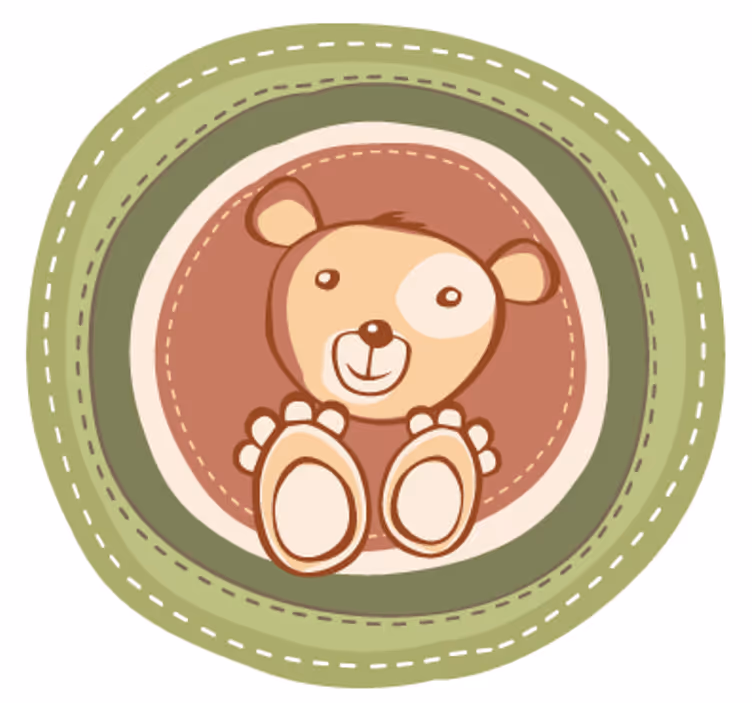 Otroška rolo senčila medvedek v krogu - TenStickers