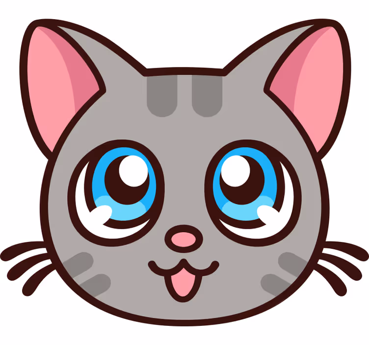 Otroška rolo senčila s prikupno mačko iz animeja - TenStickers