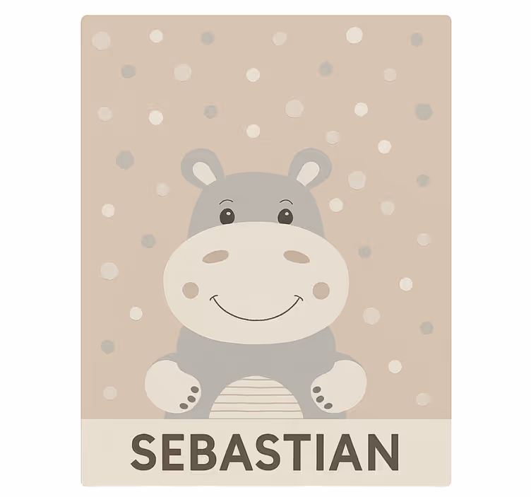 Otroška rolo senčila po meri bež hipopotam - TenStickers