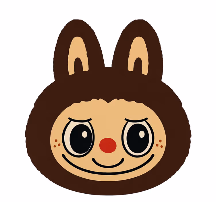 Otroška rolo senčila dizajn brown labubu - TenStickers