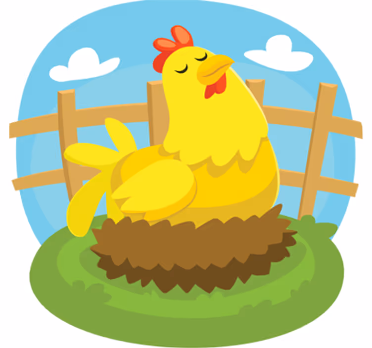 Otroška rolo senčila ležeča kokoš - TenStickers