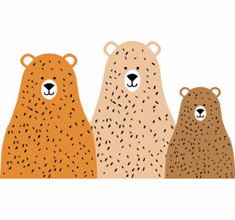 Otroška rolo senčila trije medvedki prijatelji - TenStickers