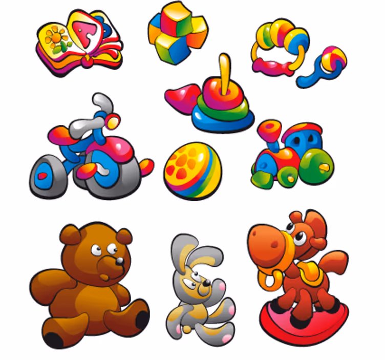 Otroška rolo senčila zbirka nalepk igrač - TenStickers