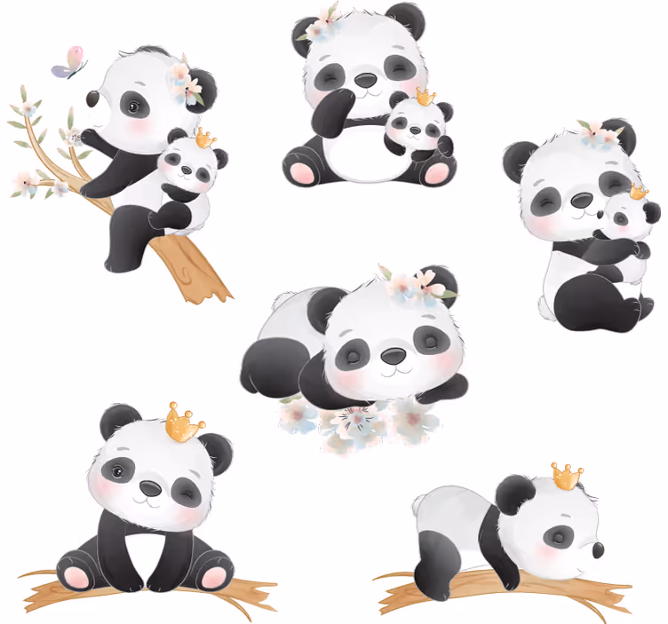 Otroška rolo senčila panda življenje - TenStickers