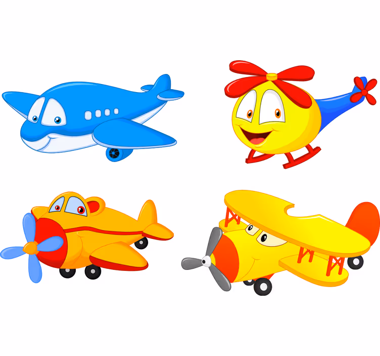 Otroška rolo senčila letala in helikopterji z obrazi - TenStickers