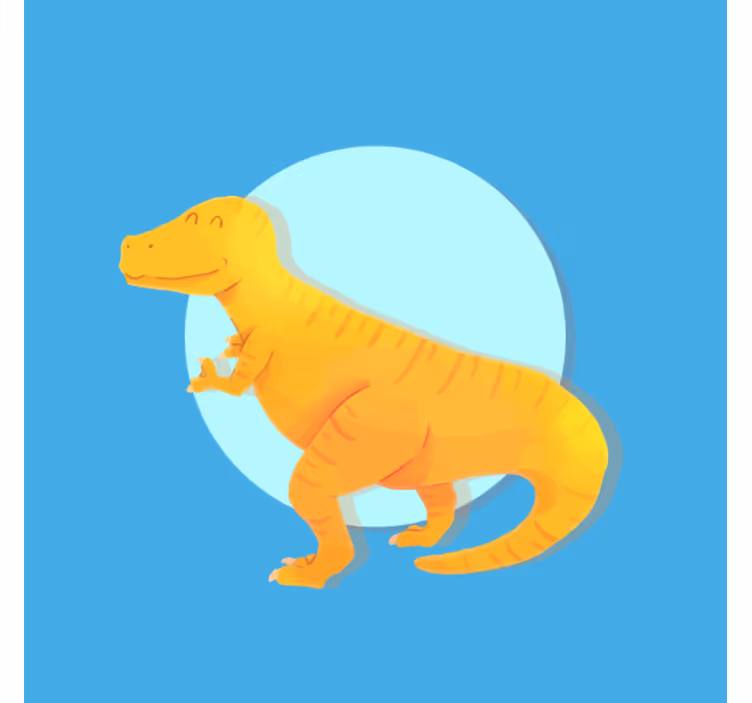 Otroška rolo senčila rumeni t-rex iz nordičnega sveta - TenStickers