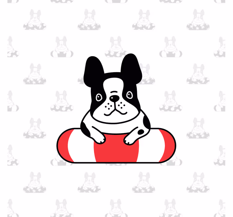 Otroška rolo senčila s prikupnim vzorcem francoskega buldoga - TenStickers