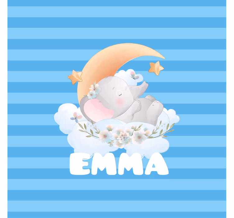 Otroška rolo senčila z imenom slončka - TenStickers