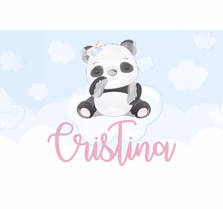 Otroška rolo senčila s prikupno panda deklico - TenStickers