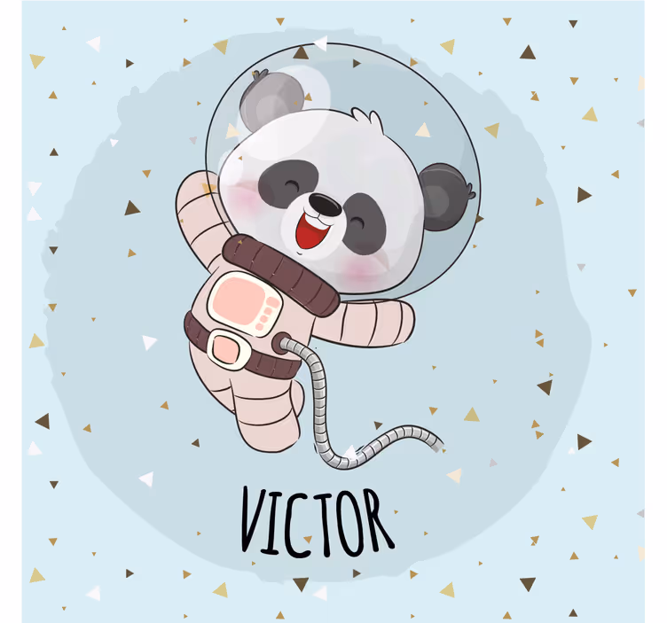 Otroška rolo senčila simpatična panda za fanta z imenom - TenStickers