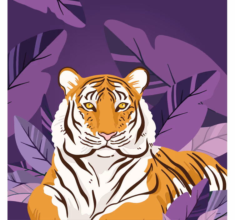 Otroška rolo senčila radovedni tiger in džungelske živali - TenStickers