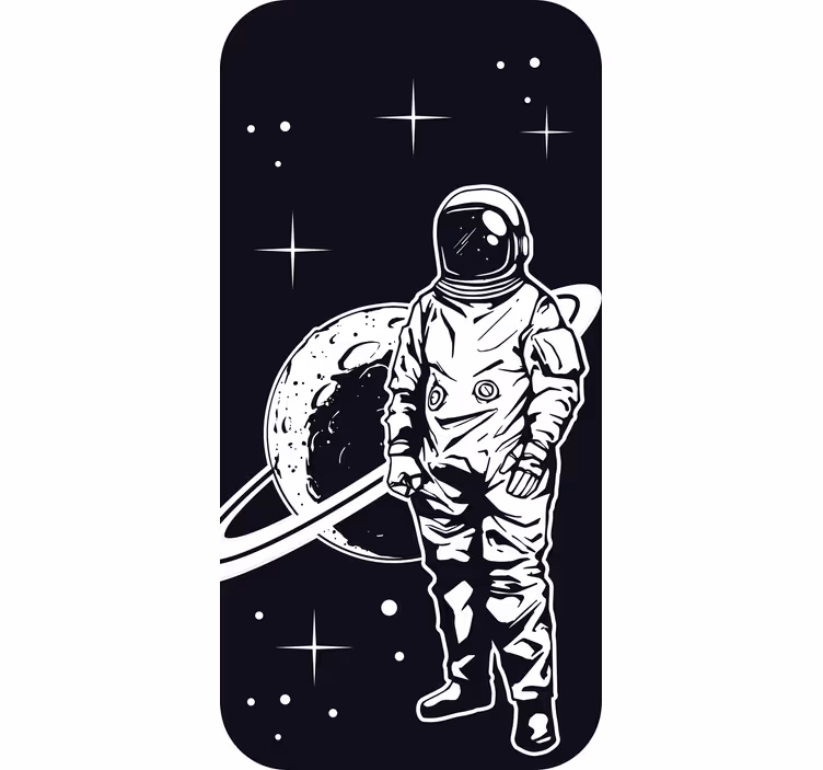 Otroška rolo senčila z obliko astronavta in planeta - TenStickers